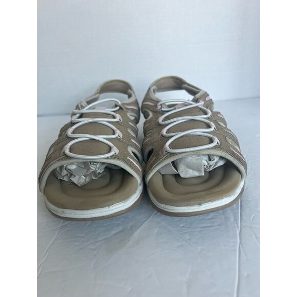 Ryka Grotto Hiking Fisherman Tan & Pink Square Toe Strappy Water Sandals Sz 11W - Picture 3 of 11